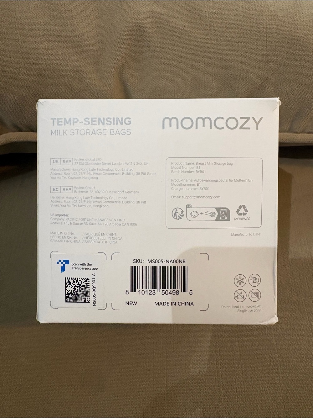 Momcozy Temp-Sensing Milk Storage Bags — White (120 pcs) - Picture 2 of 2